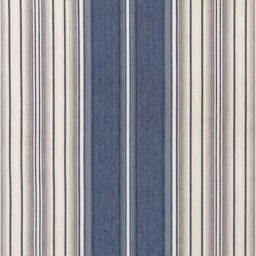 Lee Jofa Windsor Stripe Fabric / Blue/Silver