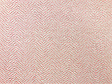 Load image into Gallery viewer, 1.25 Yds Designer Rose Beige Woven Herringbone Geometric Chevron Upholstery Fabric