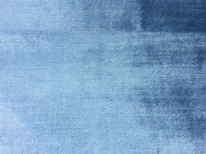 Heavy Duty Water & Stain Resistant Steel Blue MCM Mid Century Modern Upholstery Drapery Fabric / Denim