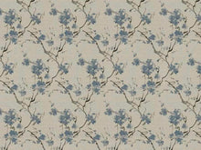 Load image into Gallery viewer, Beige Blue Floral Upholstery Fabric