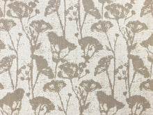 Load image into Gallery viewer, Designer Water &amp; Stain Resistant Indoor Outdoor Botanical Floral Neutral Taupe Beige Upholstery Drapery Fabric WHS 5162