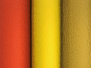 Heavy Duty Orange Yellow Gold Vegan Faux Leather Upholstery Vinyl