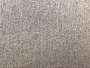 Designer Taupe Neutral Silver Metallic Glazed Beige Linen MCM Mid Century Modern Upholstery Drapery Fabric