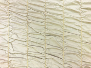 60" Wide Cotton Polyester Ruched Beige Neutral Fabric