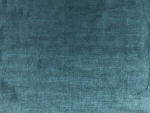 Load image into Gallery viewer, Designer Teal Blue Velvet Upholstery Fabric