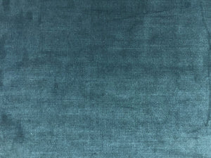 Designer Teal Blue Velvet Upholstery Fabric