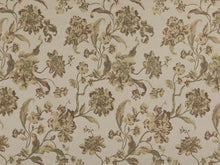 Load image into Gallery viewer, Heavy Duty Floral Seafoam Green Beige Brown Upholstery Drapery Fabric