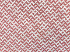 Robert Allen Beach Club Bk Rhubarb Rose Red Pink White Geometric Trellis Lattice Upholstery Fabric