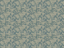 Load image into Gallery viewer, Abstract Botanical Tree Pattern Teal Blue Beige Upholstery Drapery Fabric