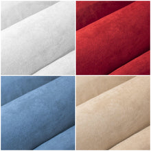Load image into Gallery viewer, Off White Red Blue Beige Faux Suede Drapery Fabric