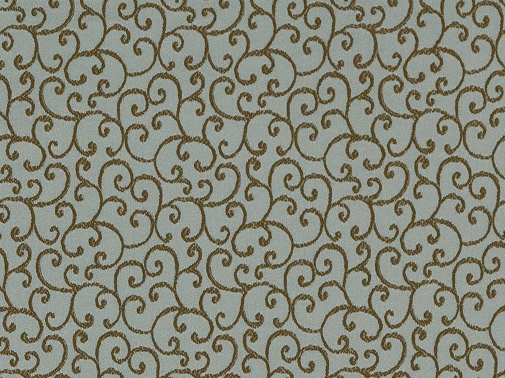 Seafoam Blue Brown Olive Swirl Upholstery Drapery Fabric