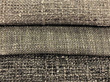 Load image into Gallery viewer, MCM Mid Century Modern Textured Tweed Grey Fossil Grey Charcoal Drapery Fabric