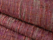 Load image into Gallery viewer, Magenta Orange Taupe MCM Tweed Drapery Fabric