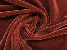 Load image into Gallery viewer, Caramel Brown Mohair Velvet Mid Century Modern Upholstery Fabric