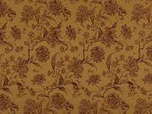 Load image into Gallery viewer, Heavy Duty Floral Mustard Gold Burgundy Red Upholstery Drapery Fabric