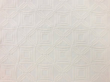 Load image into Gallery viewer, Designer Geometric Ivory Matelasse Upholstery Drapery Fabric