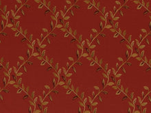 Load image into Gallery viewer, Heavy Duty Leaf Brocade Red Burgundy Beige Gold Upholstery Drapery Fabric