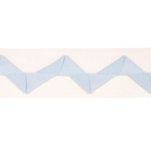 Load image into Gallery viewer, Schumacher Lazare Appliqué Tape Trim 82240 / Sky On Ivory