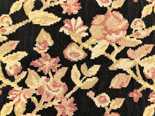 Load image into Gallery viewer, 1.25 Yards Kravet Lee Jofa Desert Rose Cotton Abstract Floral Geometric Charcoal Beige Red Chartreuse Tapestry Upholstery Fabric