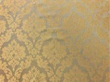 Load image into Gallery viewer, Old Gold Floral Damask Upholstery Drapery Fabric