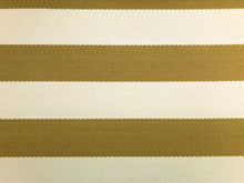 Load image into Gallery viewer, Designer Woven Rustic Mustard Brown Beige Cream Off White Stripe Geometric Water &amp; Stain Resistant Upholstery Fabric