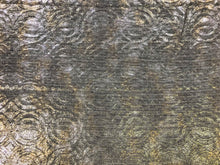 Load image into Gallery viewer, Designer Gold Silver Geometric Medallion Matelasse Lamé Upholstery Fabric