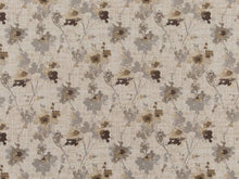 Load image into Gallery viewer, Heavy Duty Floral Tapestry Abstract Beige Cream Mustard Brown Charcoal Grey Upholstery Fabric