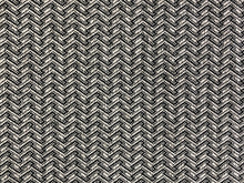 Load image into Gallery viewer, Designer Heavy Duty Black Ivory Geometric Chevron Chenille Upholstery Fabric