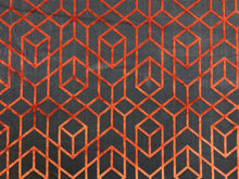 Load image into Gallery viewer, Romo Botero Cayenne Orange Grey Geometric Abstract Cut Velvet Upholstery Fabric