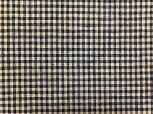 Pindler and Pindler Dodson Lakeland Faux Linen Ecru Neutral Beige Navy Blue Woven Check Plaid Upholstery Drapery Fabric