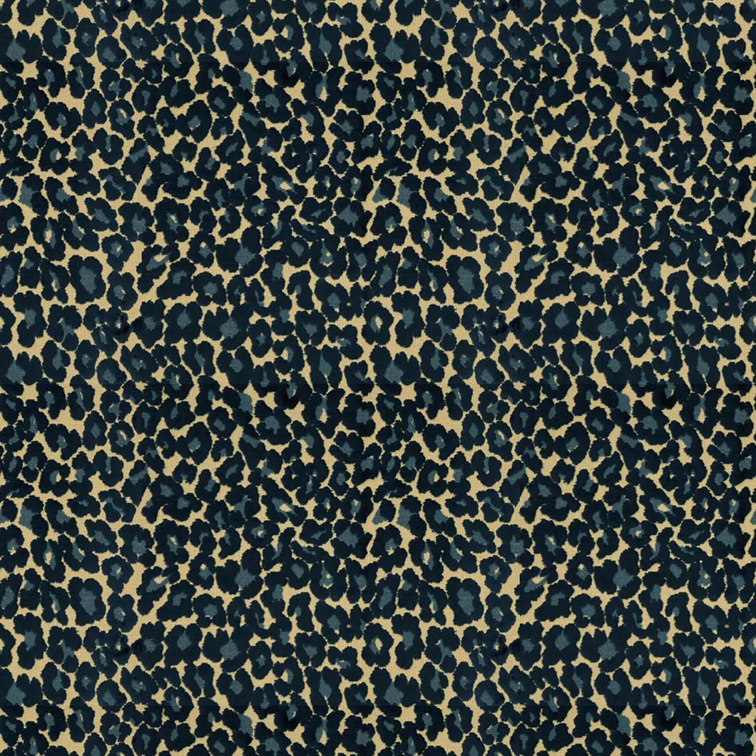 Lee Jofa Le Leopard Fabric / Sapphire