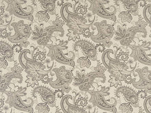 Load image into Gallery viewer, Silver Grey French Blue Damask Paisley Upholstery Drapery Fabric