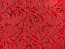 Load image into Gallery viewer, Brunschwig &amp; Fils La Scala Figured Art Deco Geometric Water Stain Resistant Woven Red Epingle Cut Velvet Upholstery Fabric