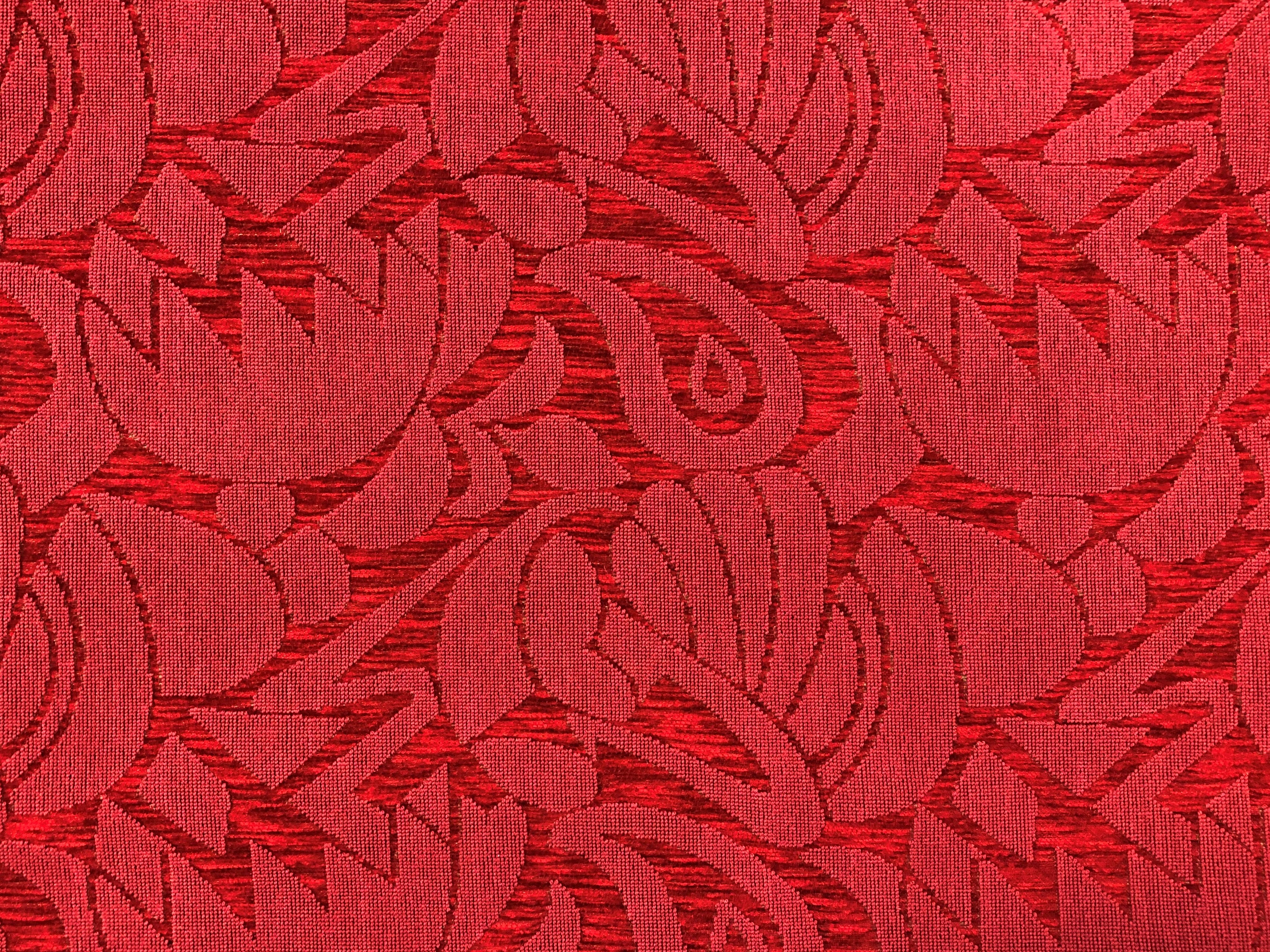 Brilliant Red Coated Canvas Designer Fabric — L'Etoffe Fabrics