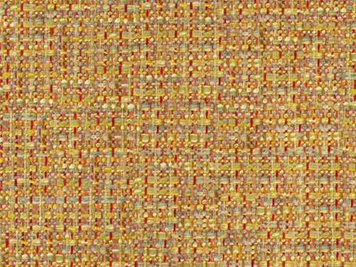 Water & Stain Resistant Yellow Red Green Orange MCM Tweed Upholstery Fabric