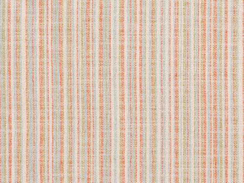 Heavy Duty Pastel Blue Green Coral Cream Stripe Upholstery Drapery Fabric