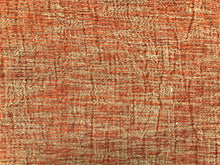 Load image into Gallery viewer, Designer Burnt Orange Taupe Woven Rustic Kilim Textured Ethnic Chenille Upholstery Fabric