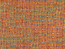 Load image into Gallery viewer, Water &amp; Stain Resistant Blue Orange Teal Green Red MCM Tweed Upholstery Fabric