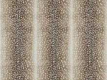 Load image into Gallery viewer, Linen Rayon Brown Taupe Ivory Fawn Animal Print Upholstery Drapery Fabric
