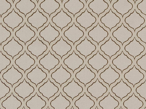 Silver Grey Brown Trellis Diamond Upholstery Drapery Fabric