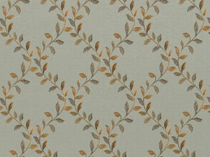 Heavy Duty Leaf Brocade Aqua Blue Beige Green Upholstery Drapery Fabric