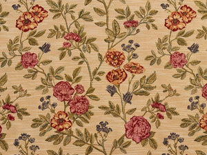 Heavy Duty Victorian Floral Tapestry Mauve Navy Green Cream