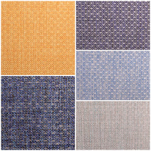 Load image into Gallery viewer, Water &amp; Stain Resistant MCM Yellow Beige Blue Grey Denim Navy Mid Century Modern Tweed Upholstery Fabric