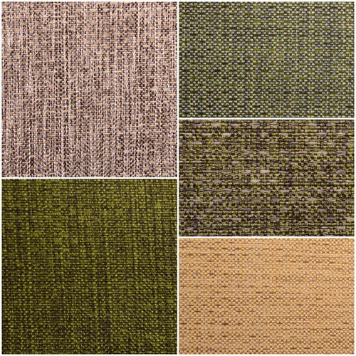 Water & Stain Resistant MCM Black Grey Brown Olive Basil Green Wheat Beige Mid Century Modern Tweed Upholstery Fabric