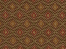 Load image into Gallery viewer, Heavy Duty Geometric Diamond Brown Beige Gold Green Pink Upholstery Drapery Fabric