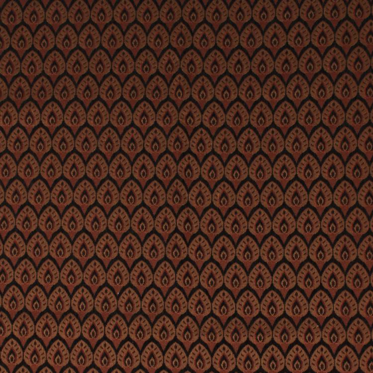 Art Decor Black Brown Chenille Upholstery Fabric / Amber FT11