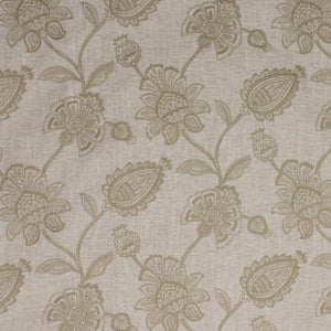 Ansley Park Embroidered Neutral Jacobean Drapery Fabric / Greige ...