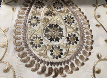 Load image into Gallery viewer, Embroidered Drapery Fabric Paisley Ivory Blue Green Beige Brown / RMIL13