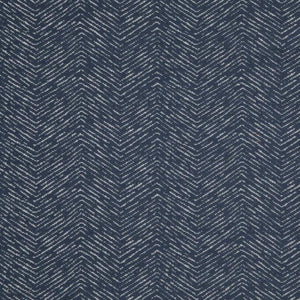 Strand Navy Blue Chevron Upholstery Fabric / Navy
