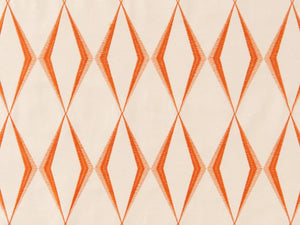 Heavy Duty Cream Orange Geometric Abstract Upholstery Drapery Fabric